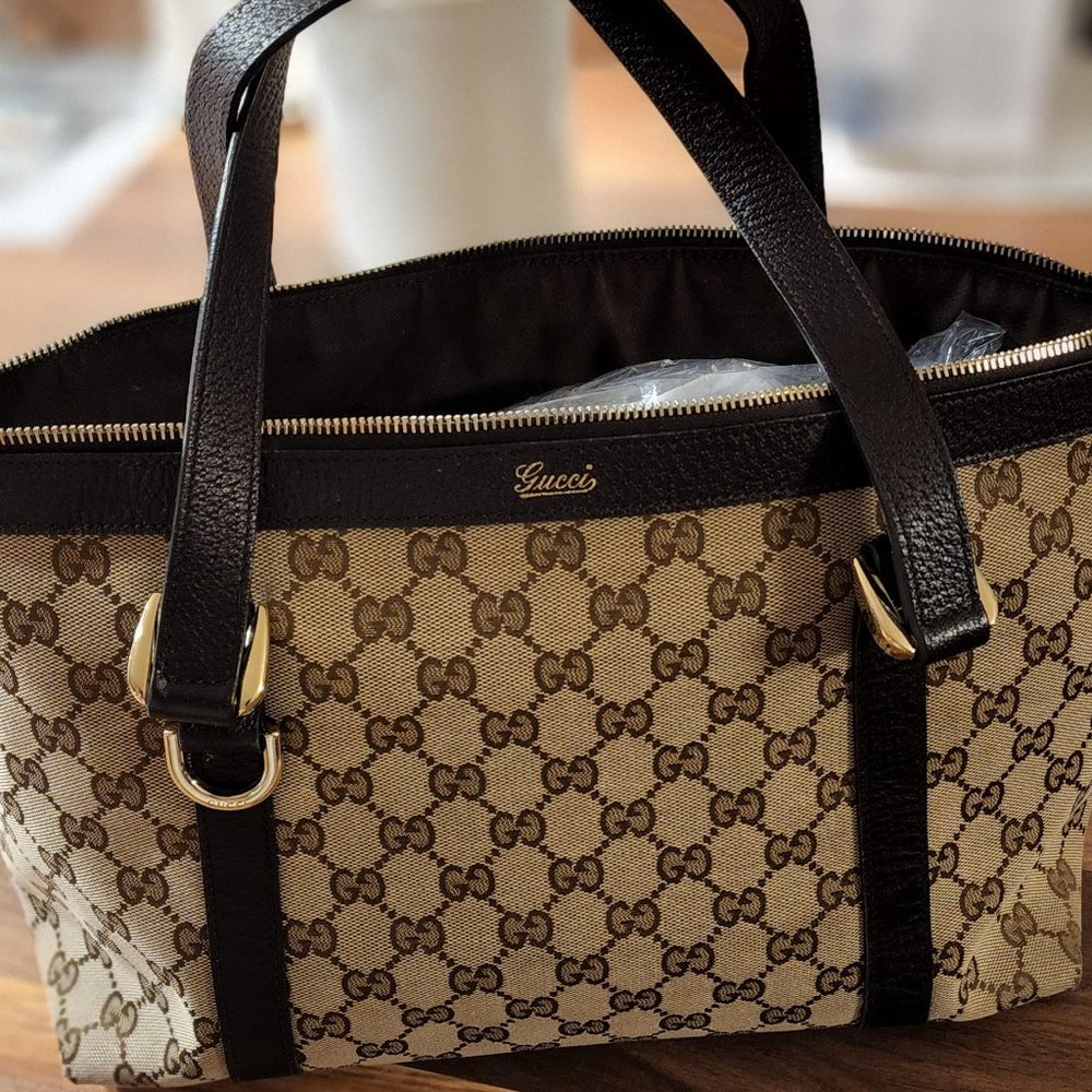 SOLD!!!Gucci Monogram Abbey Tote